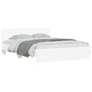 sengeramme med sengegavl 140x200 cm hvid