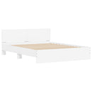 sengeramme med sengegavl 140x200 cm hvid