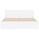 sengeramme med sengegavl 140x200 cm hvid