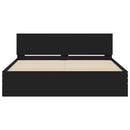 sengeramme med sengegavl 140x200 cm sort