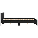 sengeramme med sengegavl 140x200 cm sort