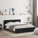 sengeramme med sengegavl 140x200 cm sort
