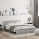 sengeramme med sengegavl 140x200 cm grå sonoma-eg