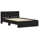 sengeramme med sengegavl 120x200 cm sort