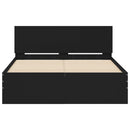 sengeramme med sengegavl 120x200 cm sort