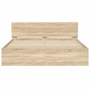 sengeramme med sengegavl 140x190 cm sonoma-eg