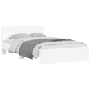 sengeramme med sengegavl 135x190 cm hvid