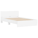 sengeramme med sengegavl 135x190 cm hvid