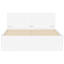 sengeramme med sengegavl 135x190 cm hvid