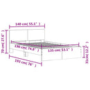 sengeramme med sengegavl 135x190 cm hvid