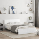 sengeramme med sengegavl 135x190 cm hvid