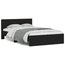 sengeramme med sengegavl 135x190 cm sort