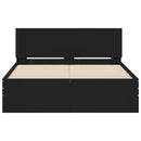 sengeramme med sengegavl 135x190 cm sort
