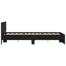 sengeramme med sengegavl 135x190 cm sort