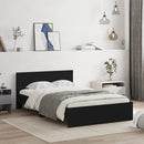 sengeramme med sengegavl 135x190 cm sort