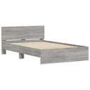 sengeramme med sengegavl 120x190 cm grå sonoma-eg