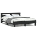 sengeramme med LED uden madras 150x200 cm sort