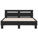 sengeramme med LED uden madras 150x200 cm sort