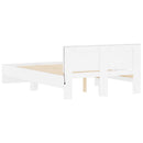 sengeramme med sengegavl og LED-lys 140x190 cm sonoma-eg
