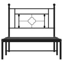 sengeramme med sengegavl 90x200 cm metal sort