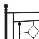 sengeramme med sengegavl og fodgærde 183x213 cm metal sort