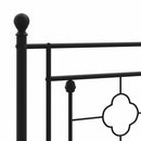 udskiftningsgavl 107 cm metal sort