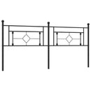 udskiftningsgavl 200 cm metal sort