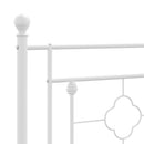 sengeramme med sengegavl 100x200 cm metal hvid