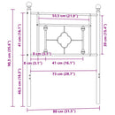udskiftningsgavl 75 cm metal hvid