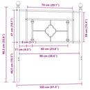 udskiftningsgavl 100 cm metal hvid