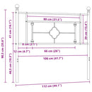 udskiftningsgavl 107 cm metal hvid
