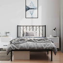 sengeramme med sengegavl 100x200 cm metal sort