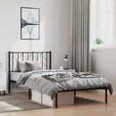 sengeramme med sengegavl 100x200 cm metal sort