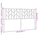 udskiftningsgavl 150 cm metal sort