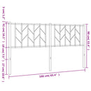 udskiftningsgavl 160 cm metal sort