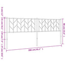 udskiftningsgavl 200 cm metal sort