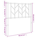 udskiftningsgavl 75 cm metal hvid