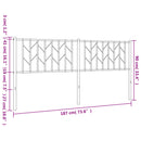 udskiftningsgavl 180 cm metal hvid