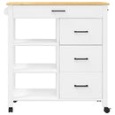 køkkenvogn MONZA 84x40x88,5 cm massivt fyrretræ