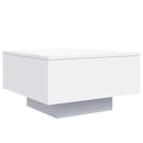 sofabord 55x55x31 cm konstrueret træ hvid