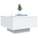 sofabord 55x55x31 cm konstrueret træ hvid