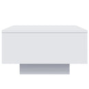 sofabord med LED-lys 55x55x31 cm hvid