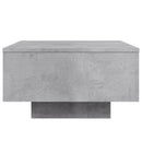 sofabord med LED-lys 55x55x31 cm betongrå