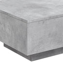 sofabord med LED-lys 55x55x31 cm betongrå