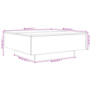 sofabord 80x80x31 cm konstrueret træ hvid