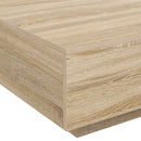 sofabord 80x80x31 cm konstrueret træ sonoma-eg