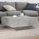 sofabord 80x80x31 cm konstrueret træ betongrå