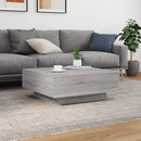 sofabord 80x80x31 cm konstrueret træ grå sonoma-eg