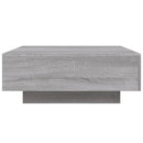 sofabord 80x80x31 cm konstrueret træ grå sonoma-eg