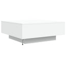 sofabord med LED-lys 80x80x31 cm hvid
